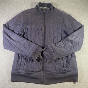 Banana Republic Mens Quilted Full Zip Jacket L Lightweight Blue Casual